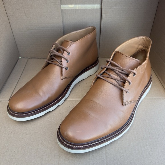 Coach G1416 Men's 10.5 Leather Chukka Boots Tan Brown Lace Up Casual Dress - Picture 2 of 13